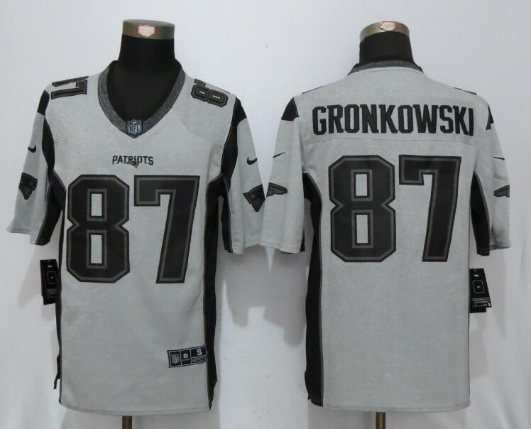 New Nike New England Patriots #87 Gronkowski Nike Gridiron Gray II Limited Jersey->baltimore orioles->MLB Jersey